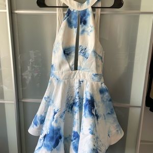 Blue A-Line dress